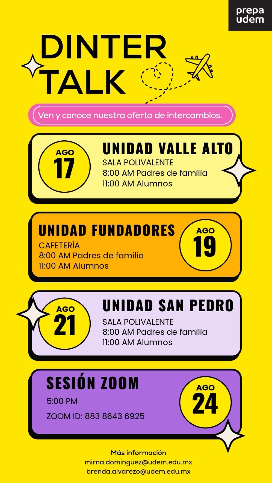 Intercambios internacionales